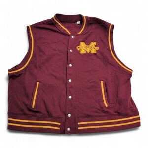 H&M x Sex Education Burgundy Varsity‎ Vest  Women's L